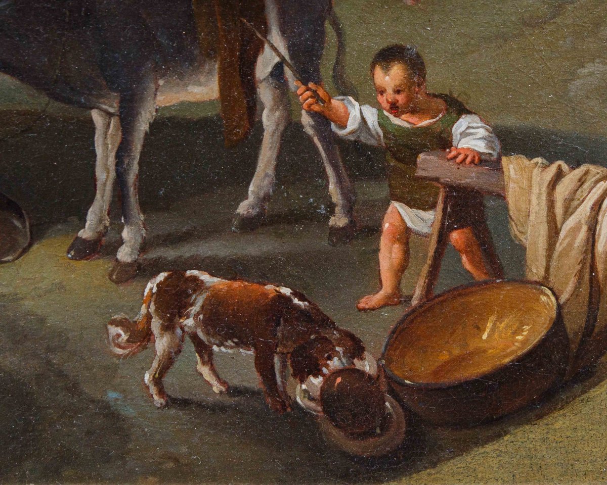 Paolo Monaldi (Roma, 1704 c.a. - post 1779), Scena di genere-photo-6