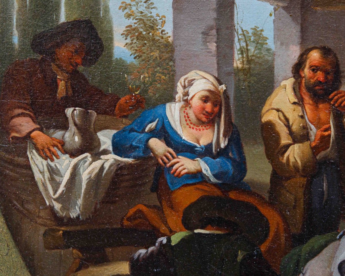 Paolo Monaldi (Roma, 1704 c.a. - post 1779), Scena di genere-photo-7