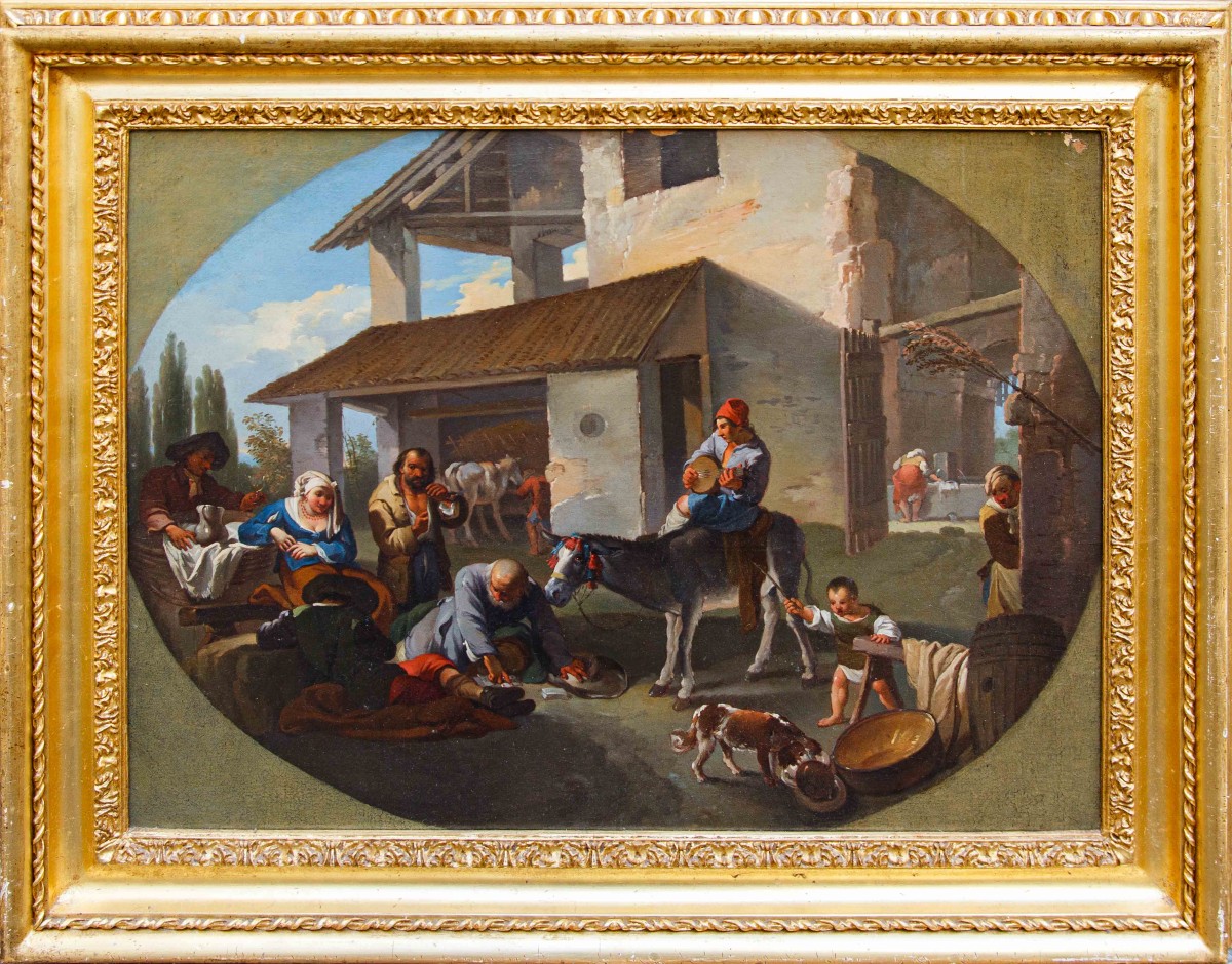 Paolo Monaldi (Roma, 1704 c.a. - post 1779), Scena di genere