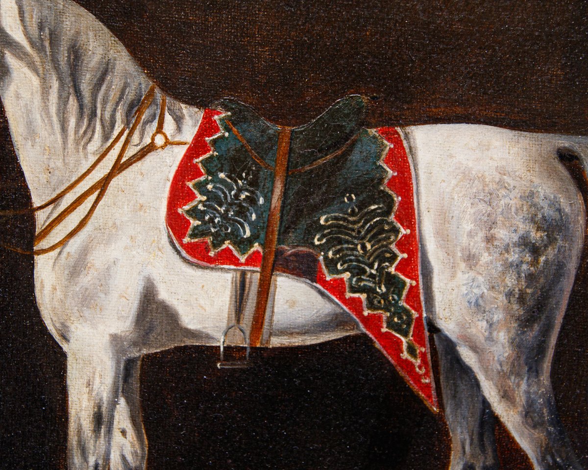 Emil Volkers (Birkenfeld, 1831 - Dusseldorf, 1905), attr., Coppia di cavalli-photo-5