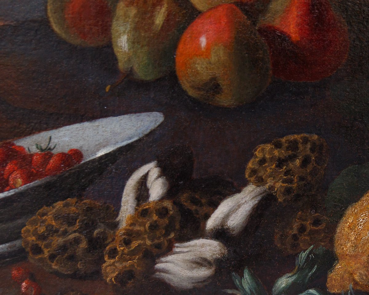Natura morta con frutta e spugnole-photo-2