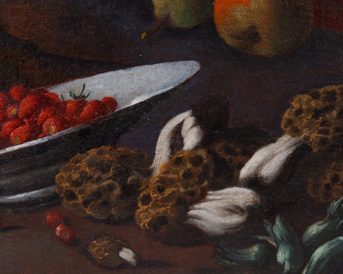 Natura morta con frutta e spugnole-photo-3