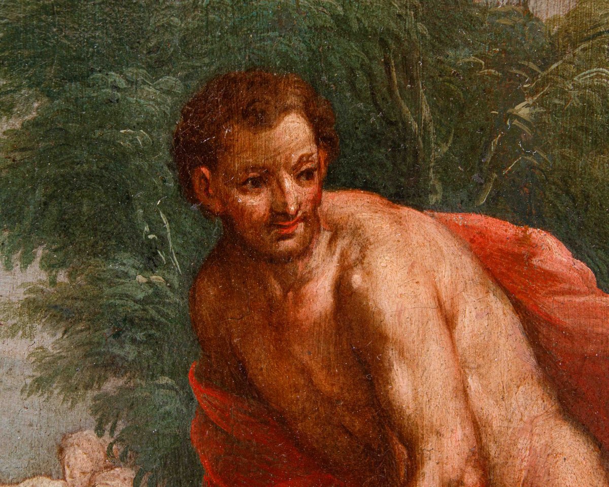 XVIII secolo, Sovrapporta con l’Educazione di Bacco-photo-1