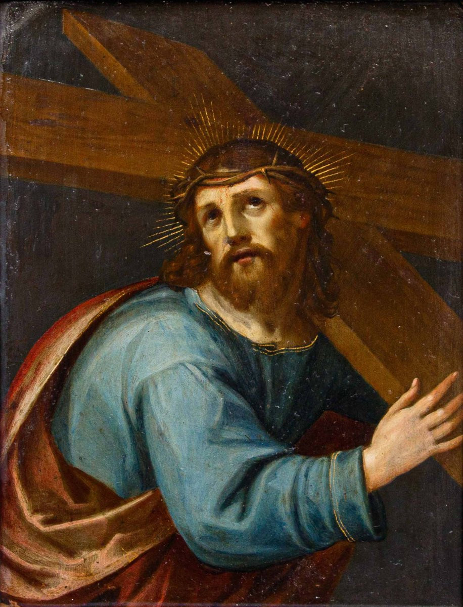 Scuola fiamminga, fine XVI secolo, Cristo portacroce-photo-5