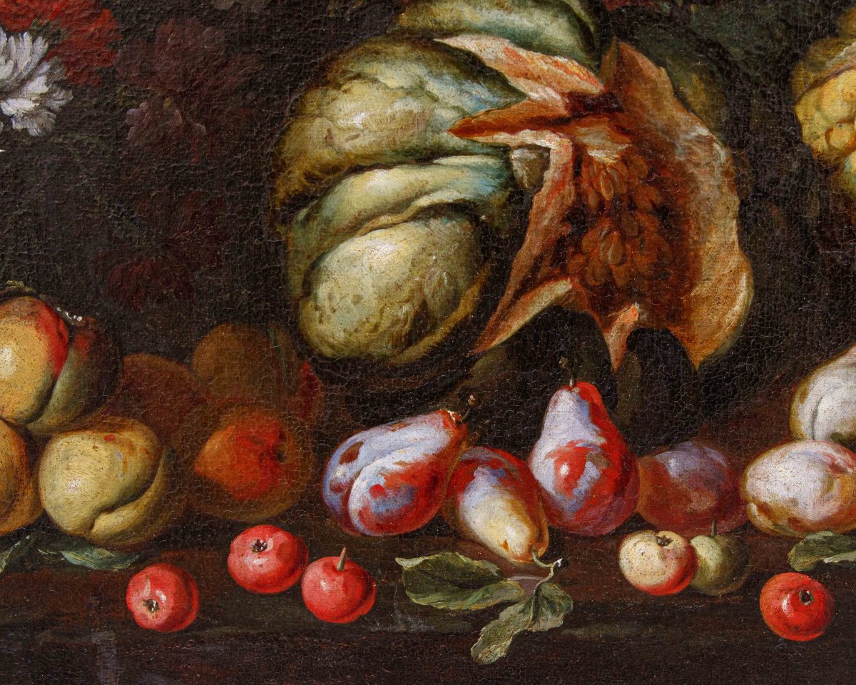 Niccolò Stanchi (Roma, 1623 – 1690) Natura morta con frutta e fiori-photo-3