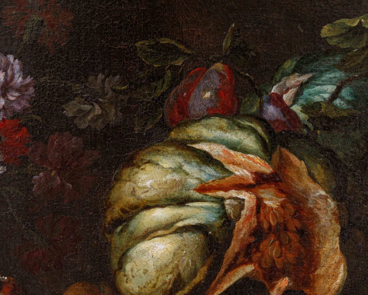 Niccolò Stanchi (Roma, 1623 – 1690) Natura morta con frutta e fiori-photo-1