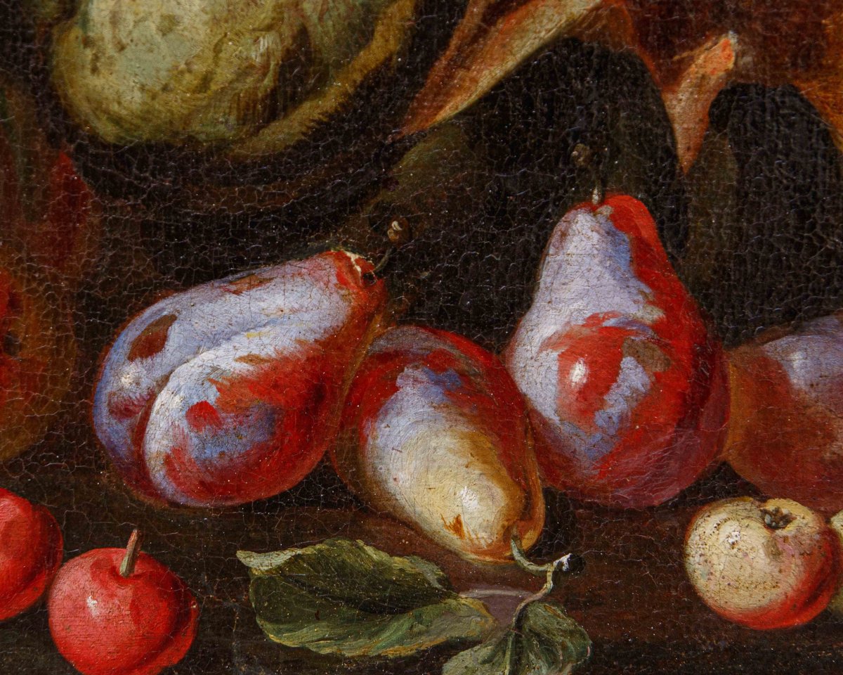 Niccolò Stanchi (Roma, 1623 – 1690) Natura morta con frutta e fiori-photo-4