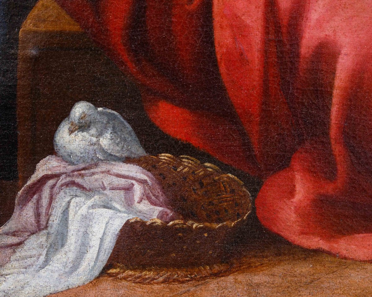Madonna con il Bambino, San Giovannino e due angeli che annunciano la crocifissione-photo-3