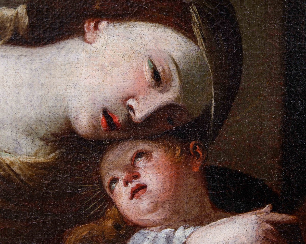 Madonna con il Bambino, San Giovannino e due angeli che annunciano la crocifissione-photo-6