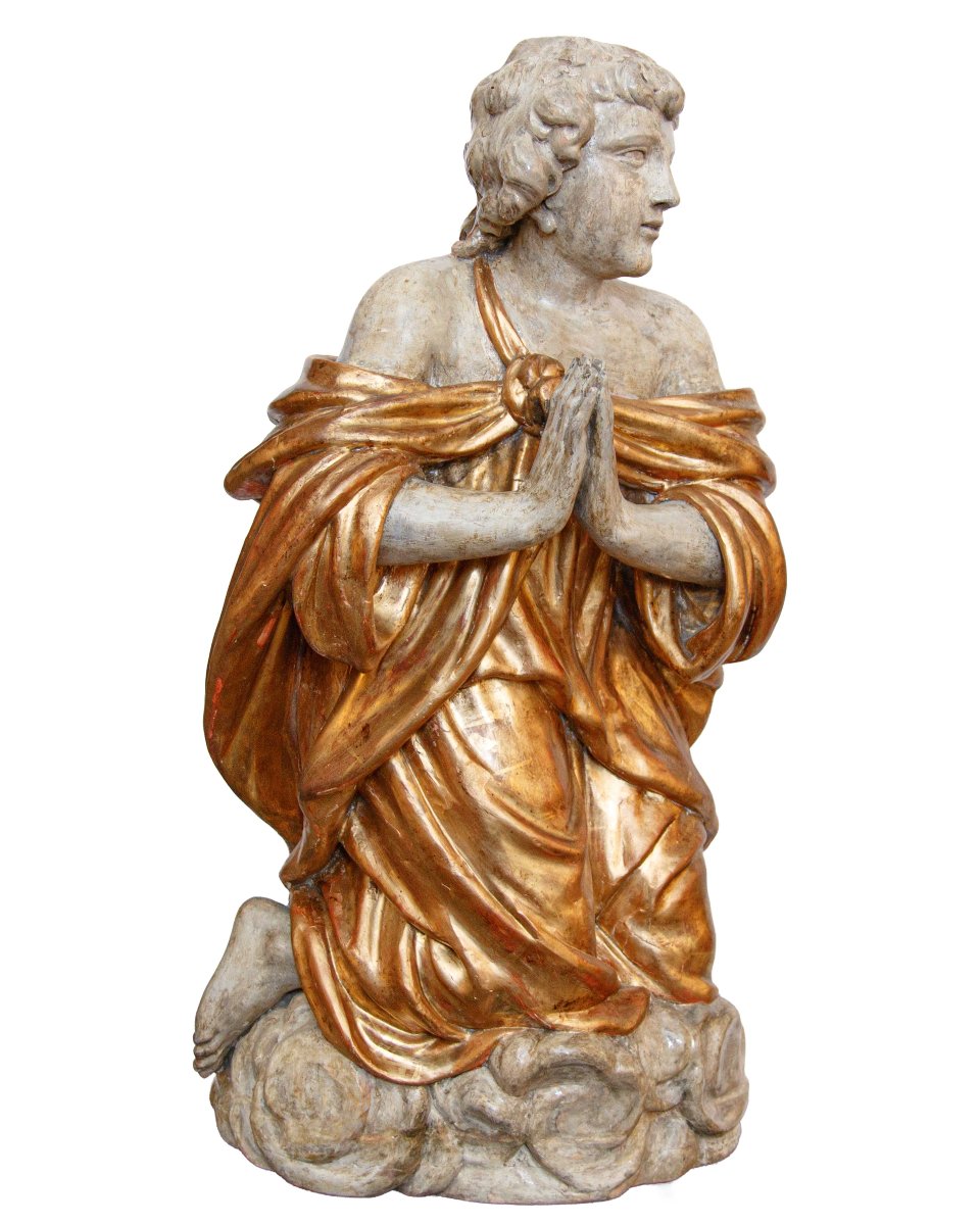 Fine del XVII secolo, Coppia di angeli inginocchiati-photo-2