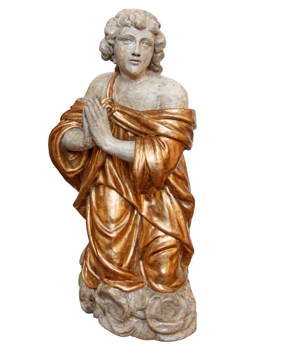 Fine del XVII secolo, Coppia di angeli inginocchiati-photo-3