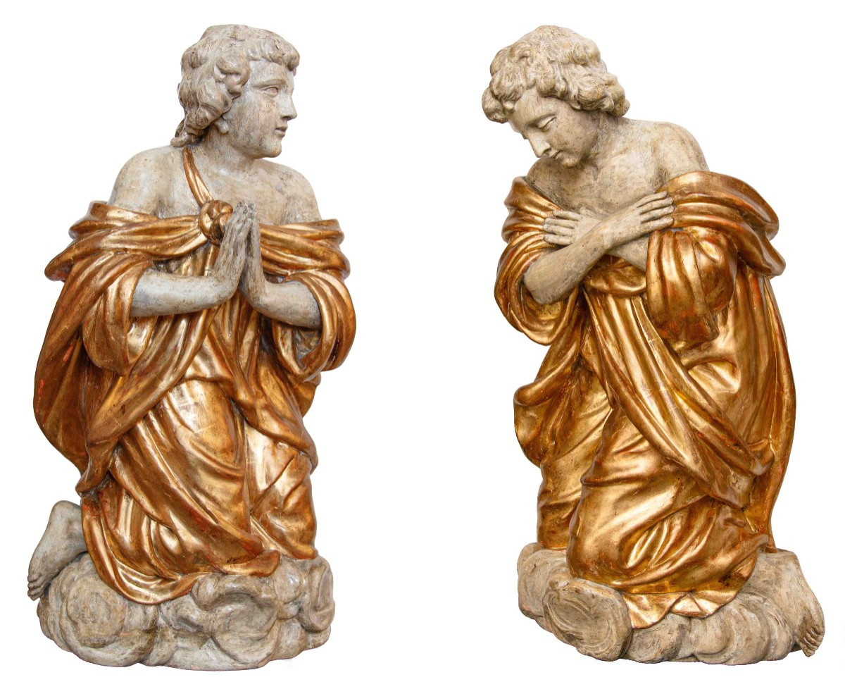 Fine del XVII secolo, Coppia di angeli inginocchiati