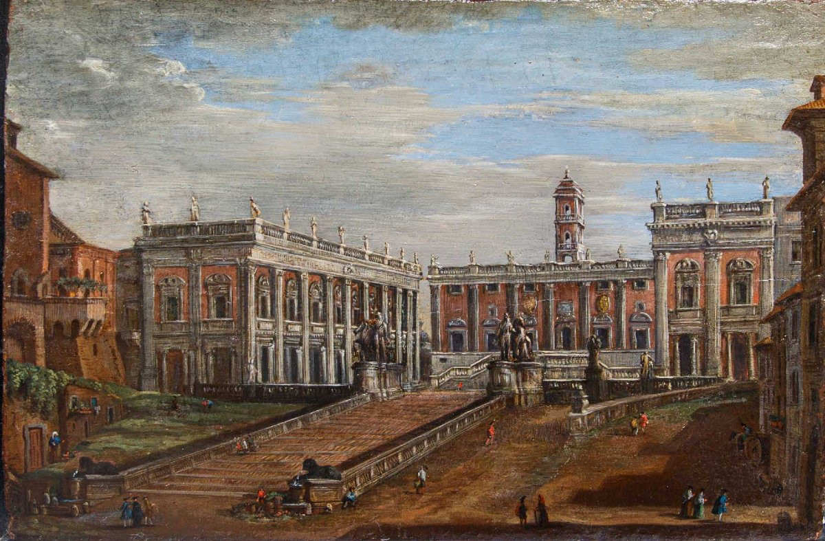 Salvatore Colonnelli Sciarra (Roma,  prima metà del XVIII secolo),Vista del Campidoglio-photo-6