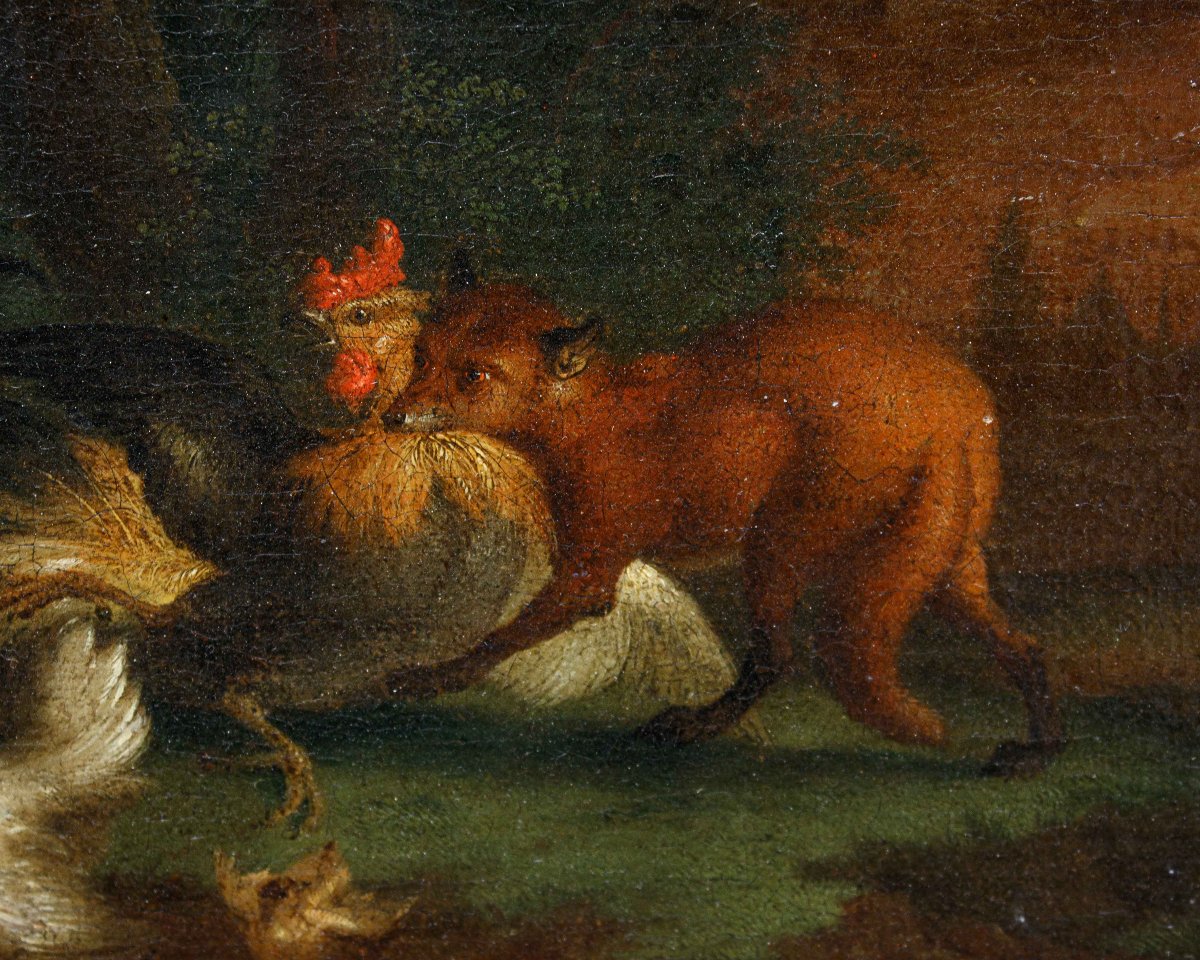 Scuola fiamminga (XVII), Natura viva con animali -photo-4
