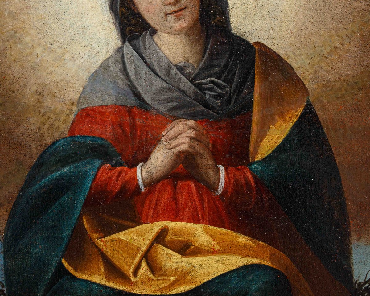 Scuola lombarda del XVII secolo, Madonna orante-photo-3