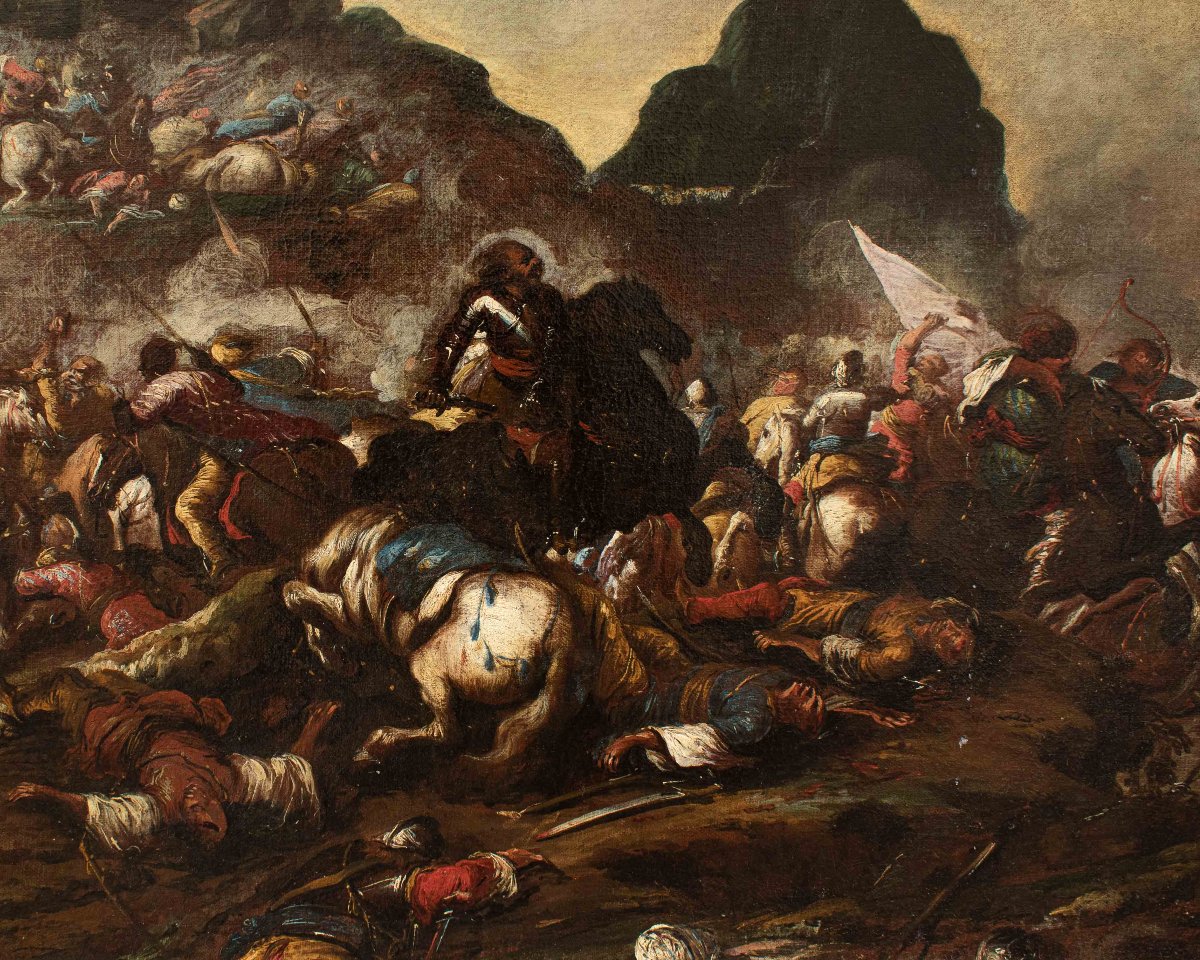 Antonio Calza (Verona, 1653-1725), Battaglia tra Cristiani e Turchi-photo-3