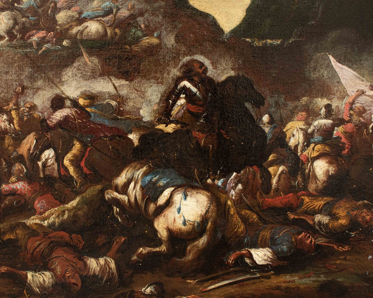 Antonio Calza (Verona, 1653-1725), Battaglia tra Cristiani e Turchi-photo-1