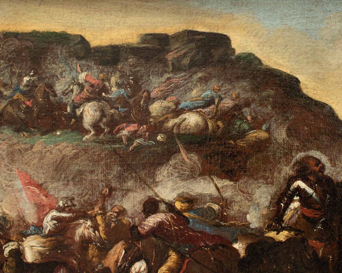 Antonio Calza (Verona, 1653-1725), Battaglia tra Cristiani e Turchi-photo-2