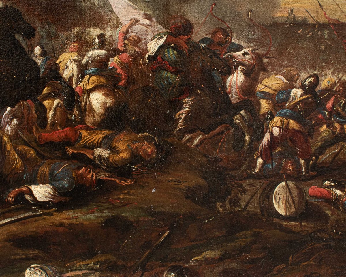 Antonio Calza (Verona, 1653-1725), Battaglia tra Cristiani e Turchi-photo-3