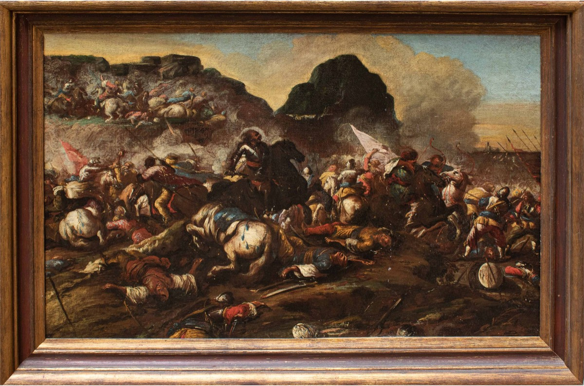 Antonio Calza (Verona, 1653-1725), Battaglia tra Cristiani e Turchi