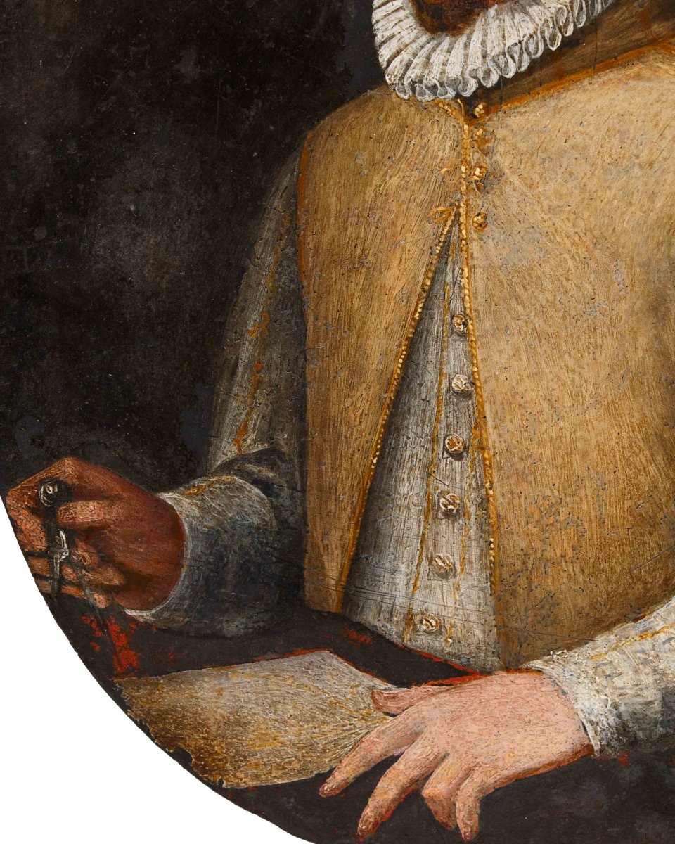 Scuola italiana, fine XVI secolo, Ritratto di Simon Stevin-photo-3