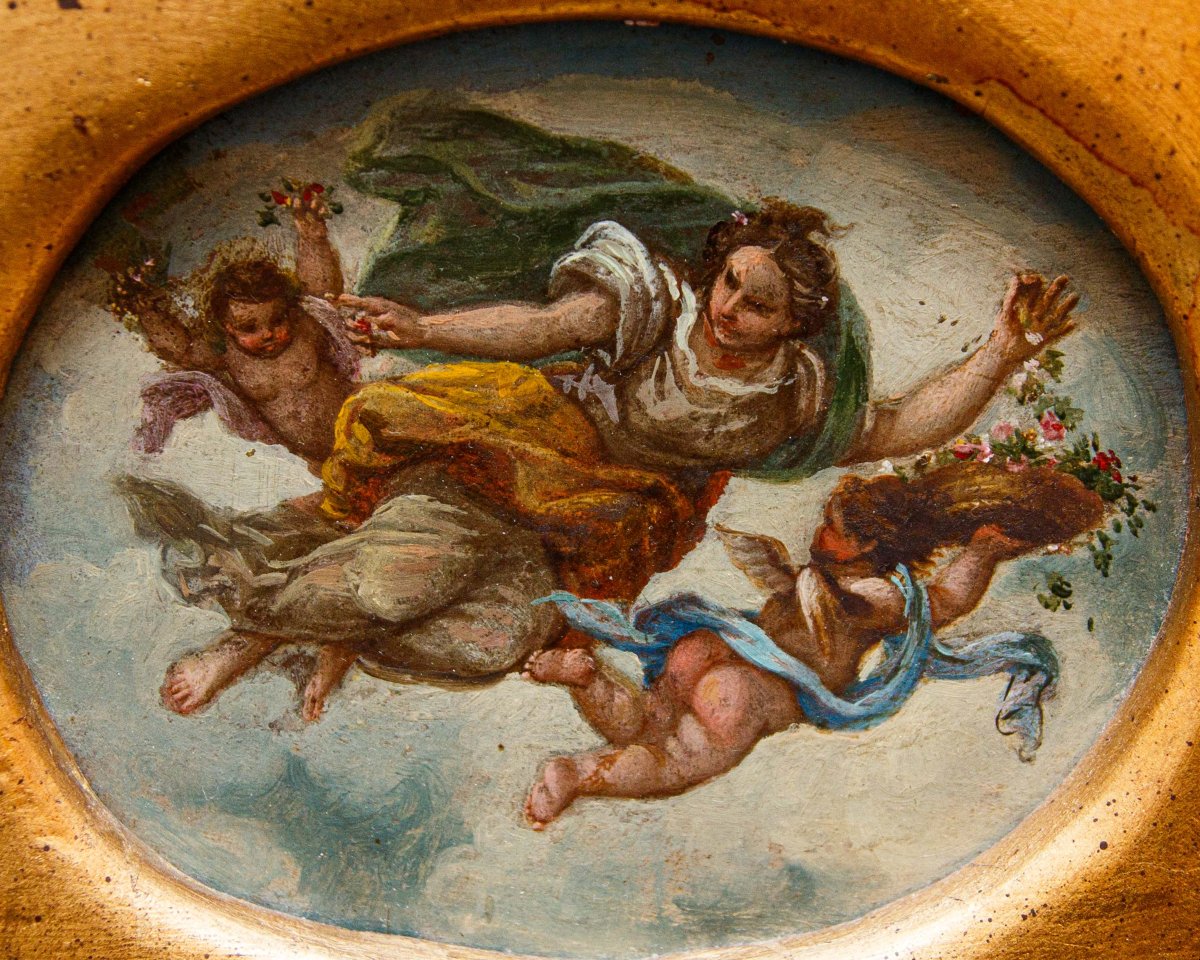 Scuola francese, XVII secolo, Allegorie dei quattro elementi-photo-1