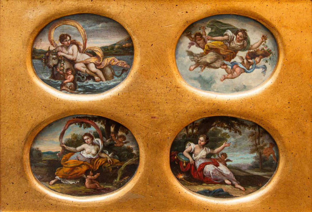 Scuola francese, XVII secolo, Allegorie dei quattro elementi-photo-7