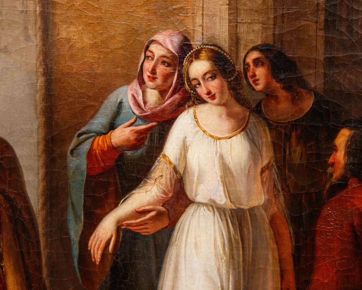 Vincenzo Giacomelli (Grizzo, 1812 – Venezia, 1890), Scena storica d'incontro-photo-2