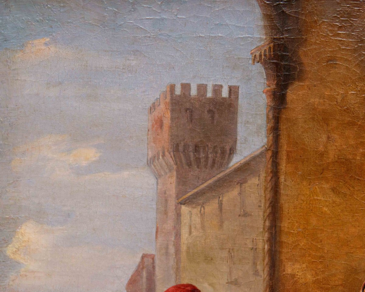 Vincenzo Giacomelli (Grizzo, 1812 – Venezia, 1890), Scena storica d'incontro-photo-2