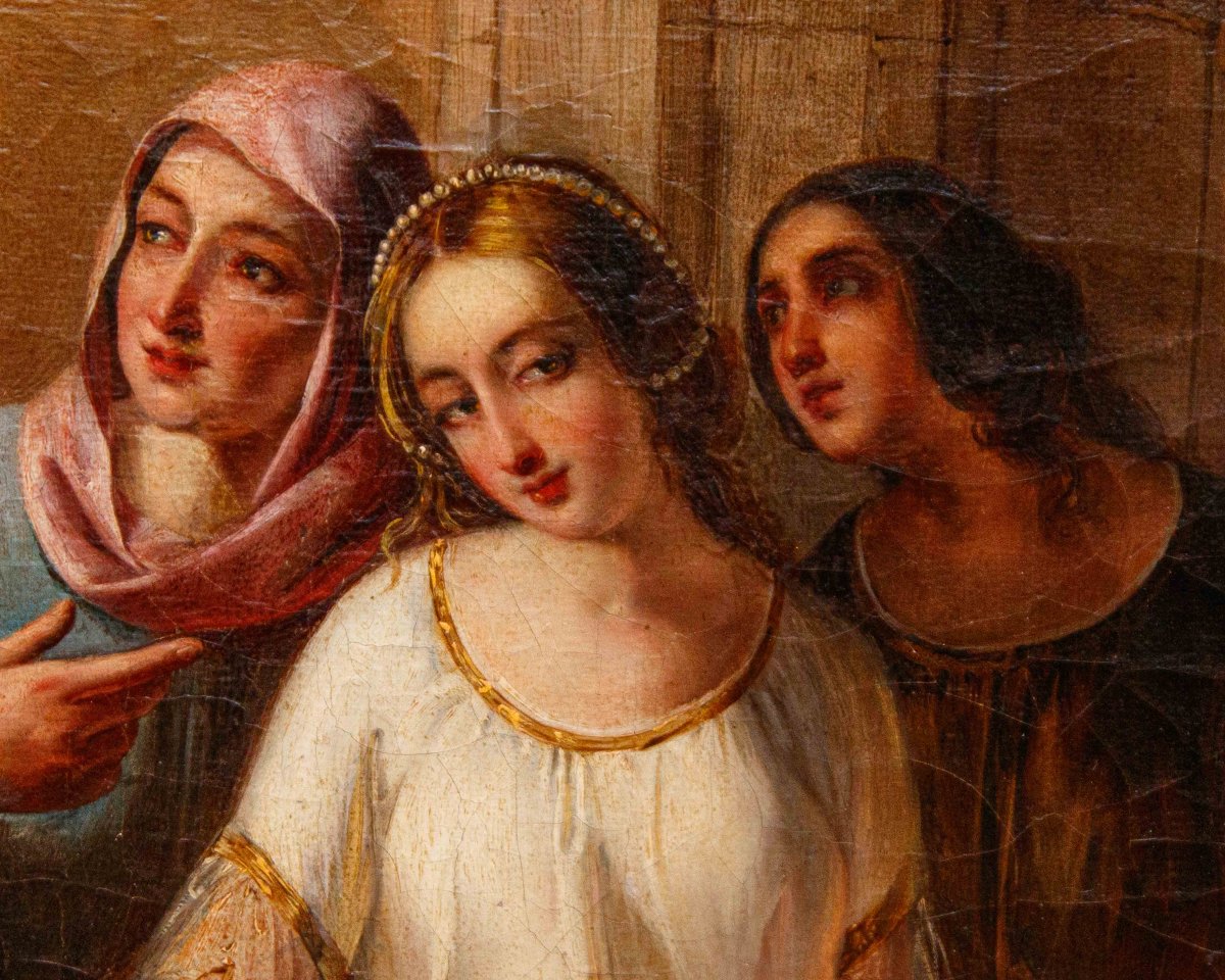 Vincenzo Giacomelli (Grizzo, 1812 – Venezia, 1890), Scena storica d'incontro-photo-3