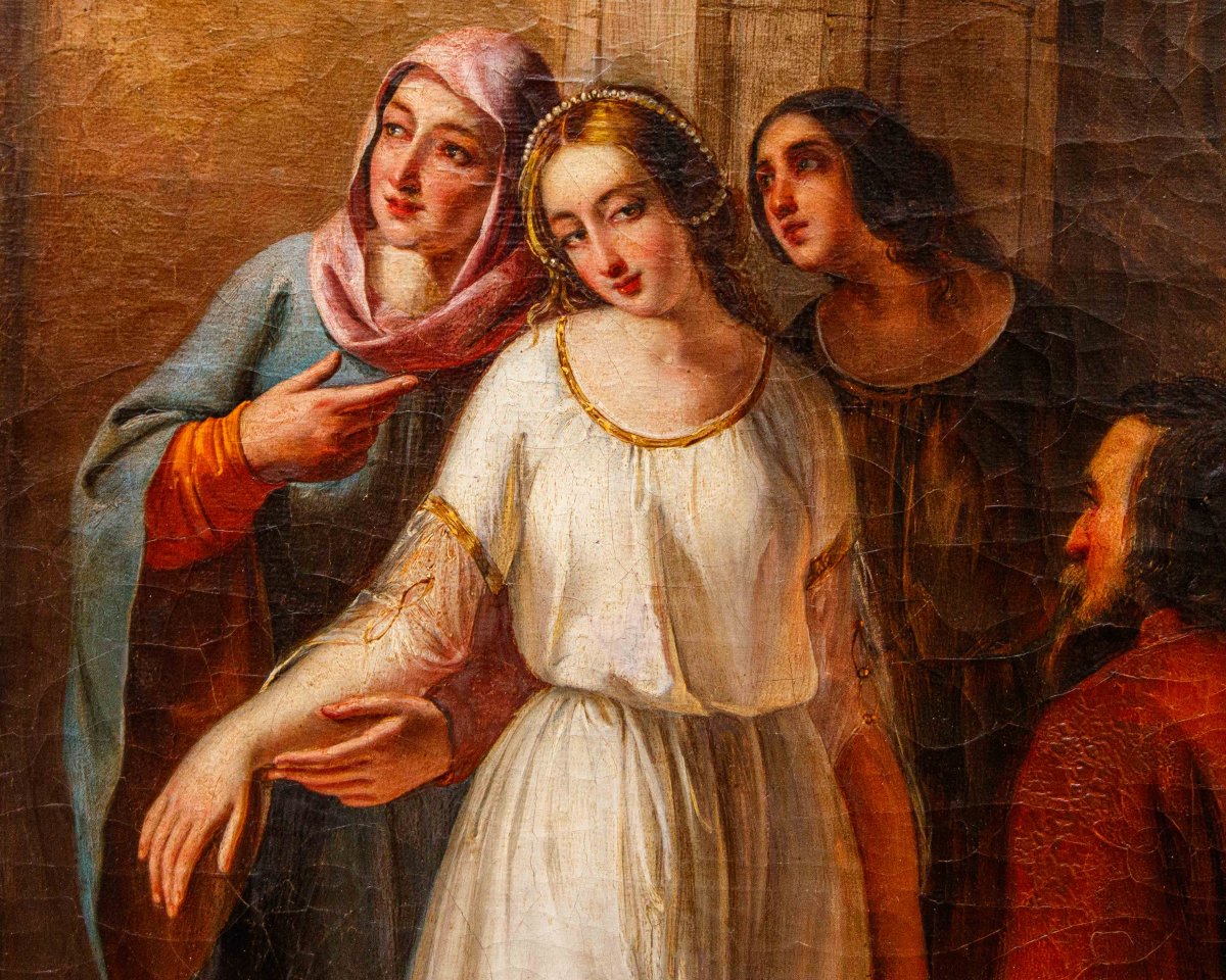 Vincenzo Giacomelli (Grizzo, 1812 – Venezia, 1890), Scena storica d'incontro-photo-6