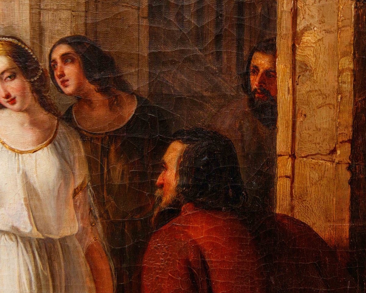 Vincenzo Giacomelli (Grizzo, 1812 – Venezia, 1890), Scena storica d'incontro-photo-8