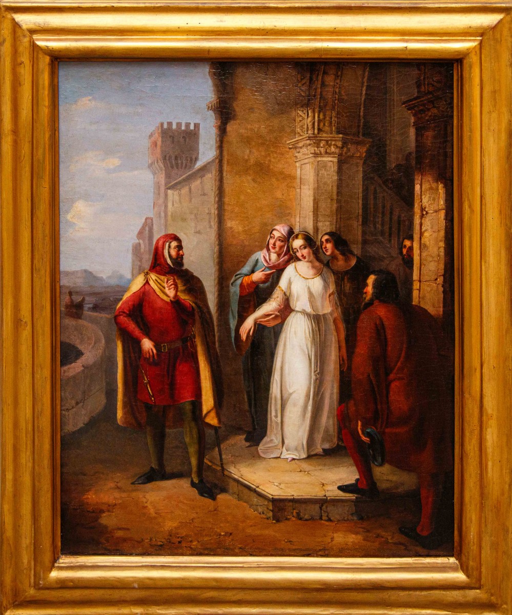 Vincenzo Giacomelli (Grizzo, 1812 – Venezia, 1890), Scena storica d'incontro