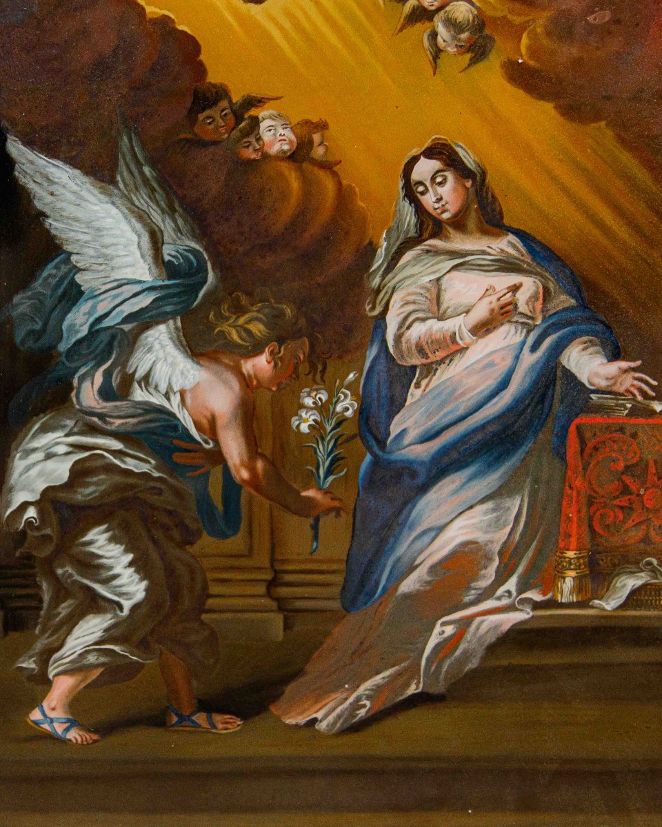 Seguace di Franz Thaddaus Menteler II (1715 - 1794),Svizzera centrale, ca. 1780, Annunciazione-photo-4