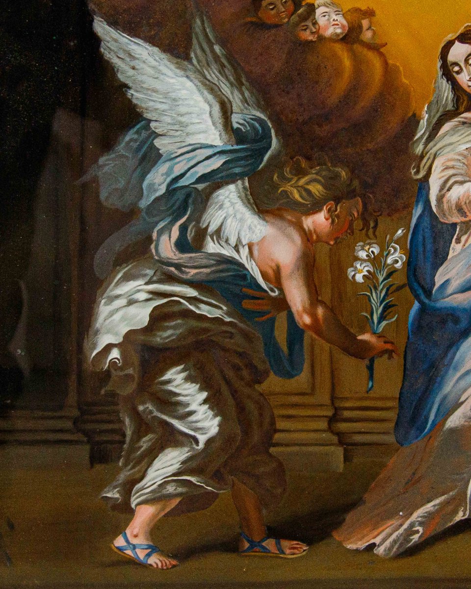 Seguace di Franz Thaddaus Menteler II (1715 - 1794),Svizzera centrale, ca. 1780, Annunciazione-photo-3