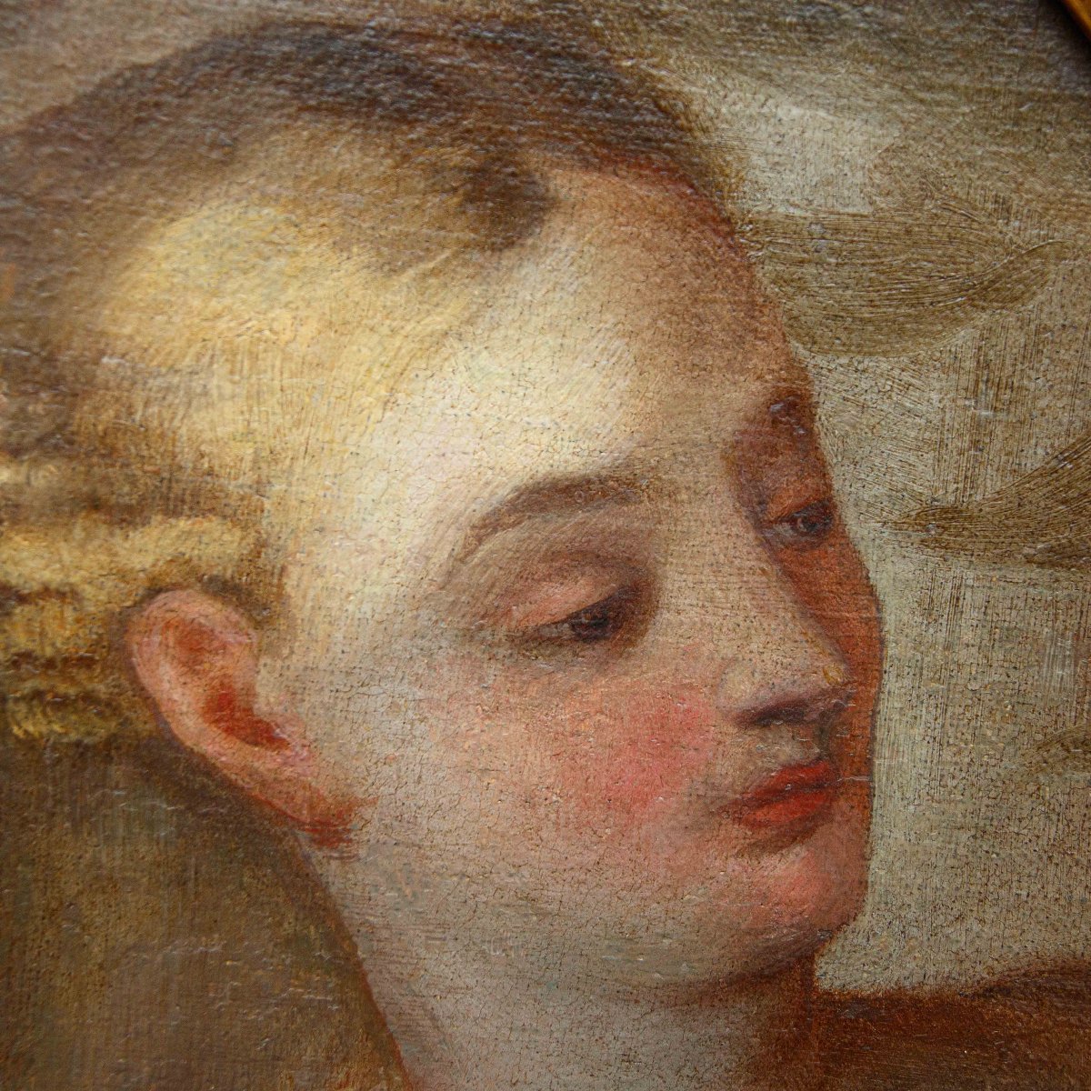 Antonio Domenico Beverense (?, 1624/26 – Vicenza, 1694), Coppia di ritratti femminili-photo-1