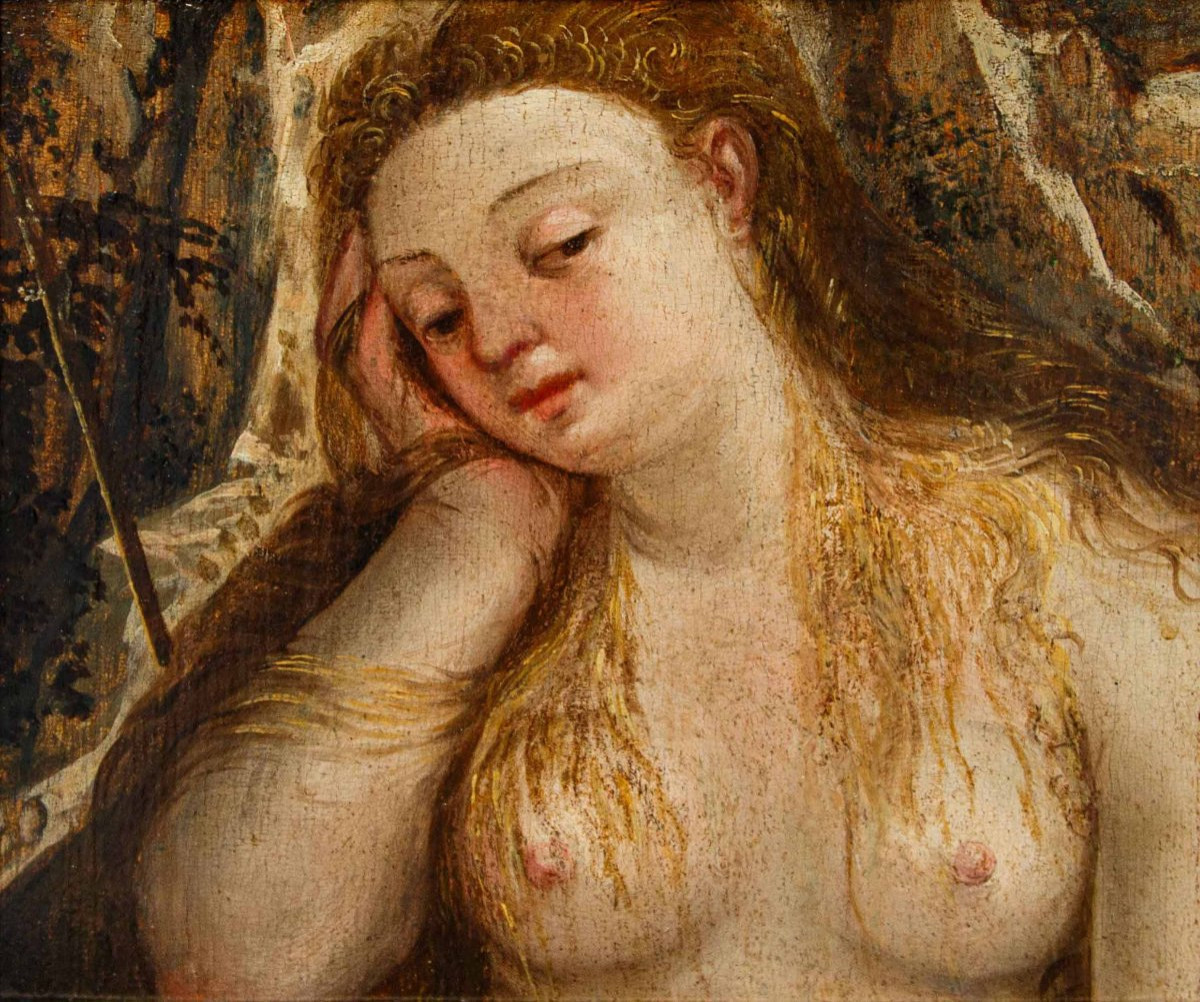 Scuola Veneta del XVI secolo, Maddalena nel deserto-photo-2
