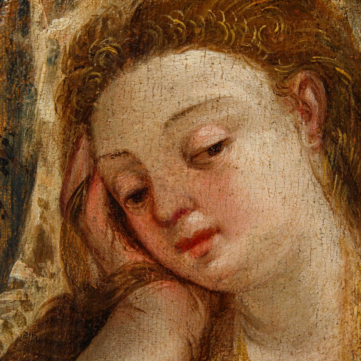 Scuola Veneta del XVI secolo, Maddalena nel deserto-photo-3