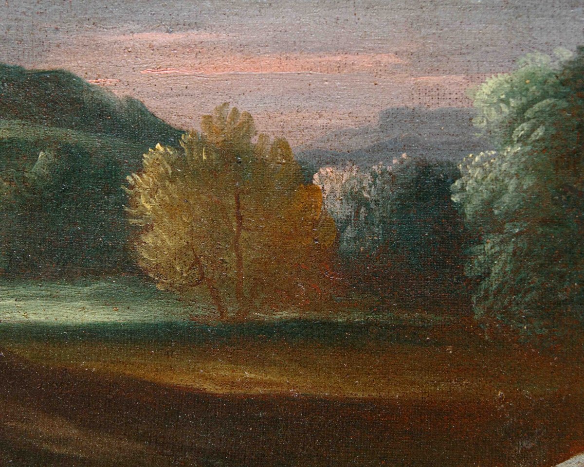 Antonio Rasio (Brescia, post 1677 – ante 1699), Composizione con pane e salame, carne e frutta-photo-2