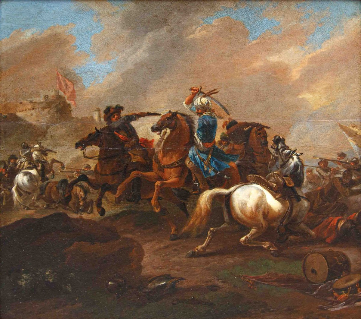 Bottega di Jan van Huchtenburgh (Haarlem, 1647 – Amsterdam, 1733), Battaglia contro i Turchi-photo-3