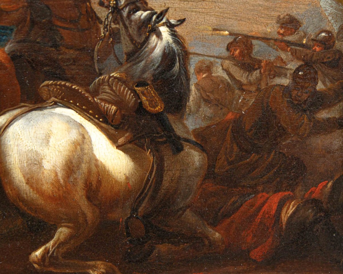 Bottega di Jan van Huchtenburgh (Haarlem, 1647 – Amsterdam, 1733), Battaglia contro i Turchi-photo-5