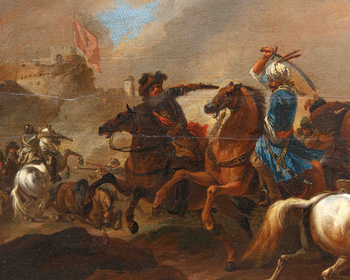 Bottega di Jan van Huchtenburgh (Haarlem, 1647 – Amsterdam, 1733), Battaglia contro i Turchi-photo-7