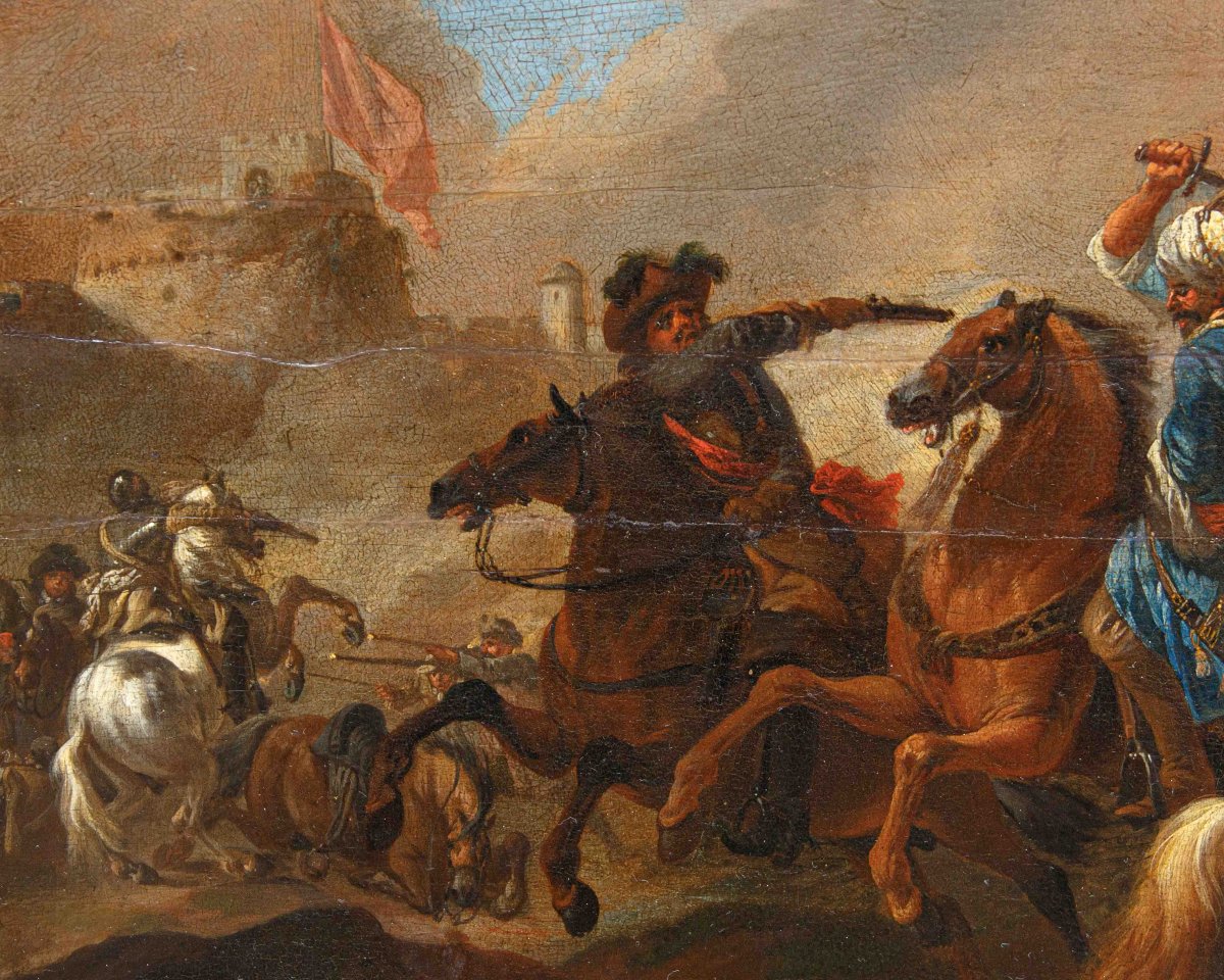 Bottega di Jan van Huchtenburgh (Haarlem, 1647 – Amsterdam, 1733), Battaglia contro i Turchi-photo-8