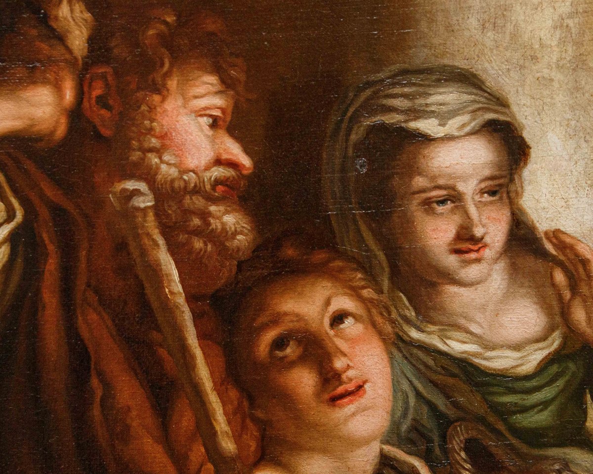 Seguace di Antonio Allegri detto il Correggio (1489  - 1534), Adorazione dei pastori-photo-1