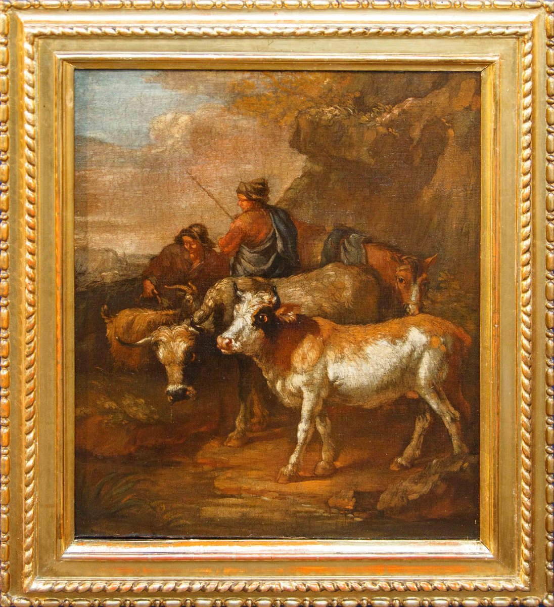 Francesco Londonio (Milano, 1723 -1783), Paesaggi con pastori e armenti-photo-3