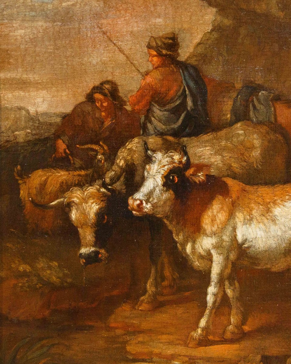Francesco Londonio (Milano, 1723 -1783), Paesaggi con pastori e armenti-photo-4
