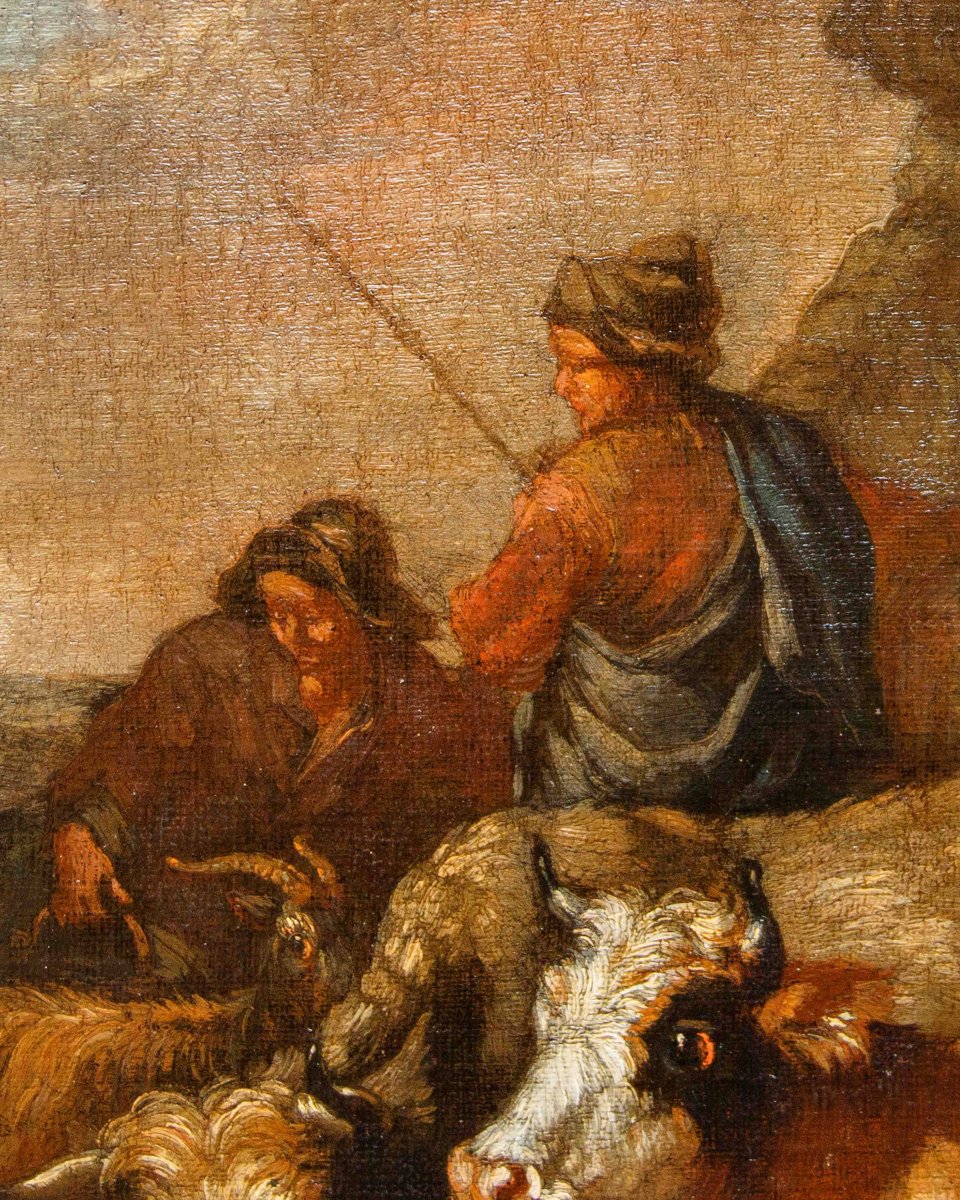 Francesco Londonio (Milano, 1723 -1783), Paesaggi con pastori e armenti-photo-5