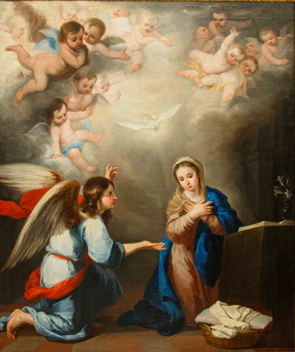 Bottega di Bartolomé Esteban Murillo (Siviglia, 1617 - 1682), Annunciazione-photo-3