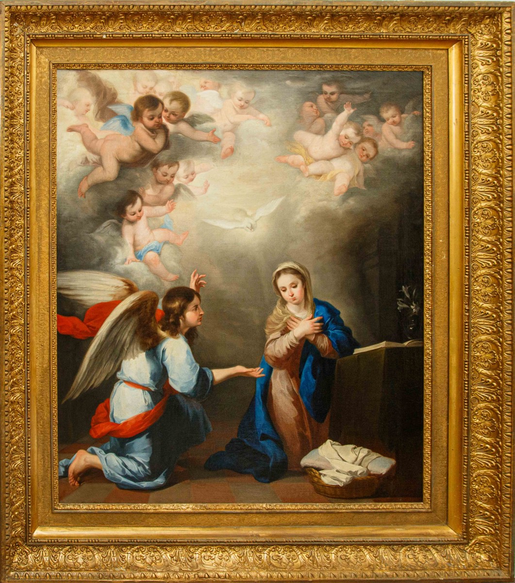 Bottega di Bartolomé Esteban Murillo (Siviglia, 1617 - 1682), Annunciazione