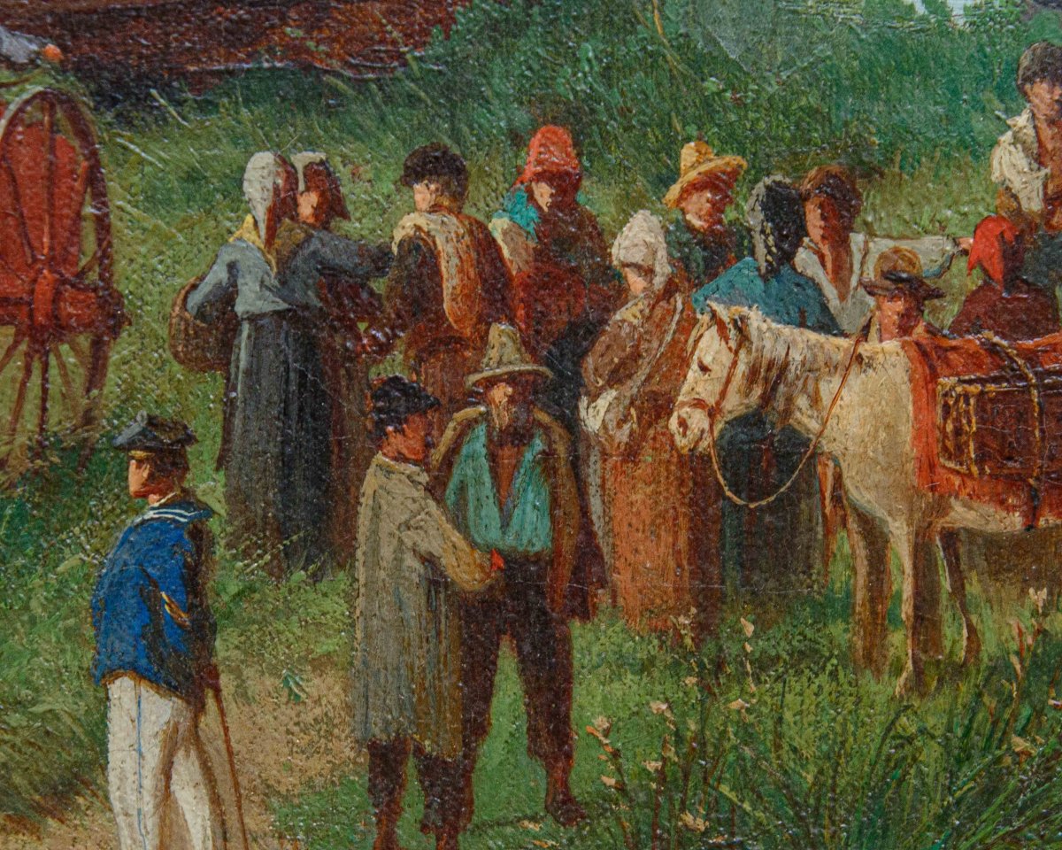 Gaetano Fasanotti (Milano, 1831 – 1882), Il ritorno dalla pesca-photo-4